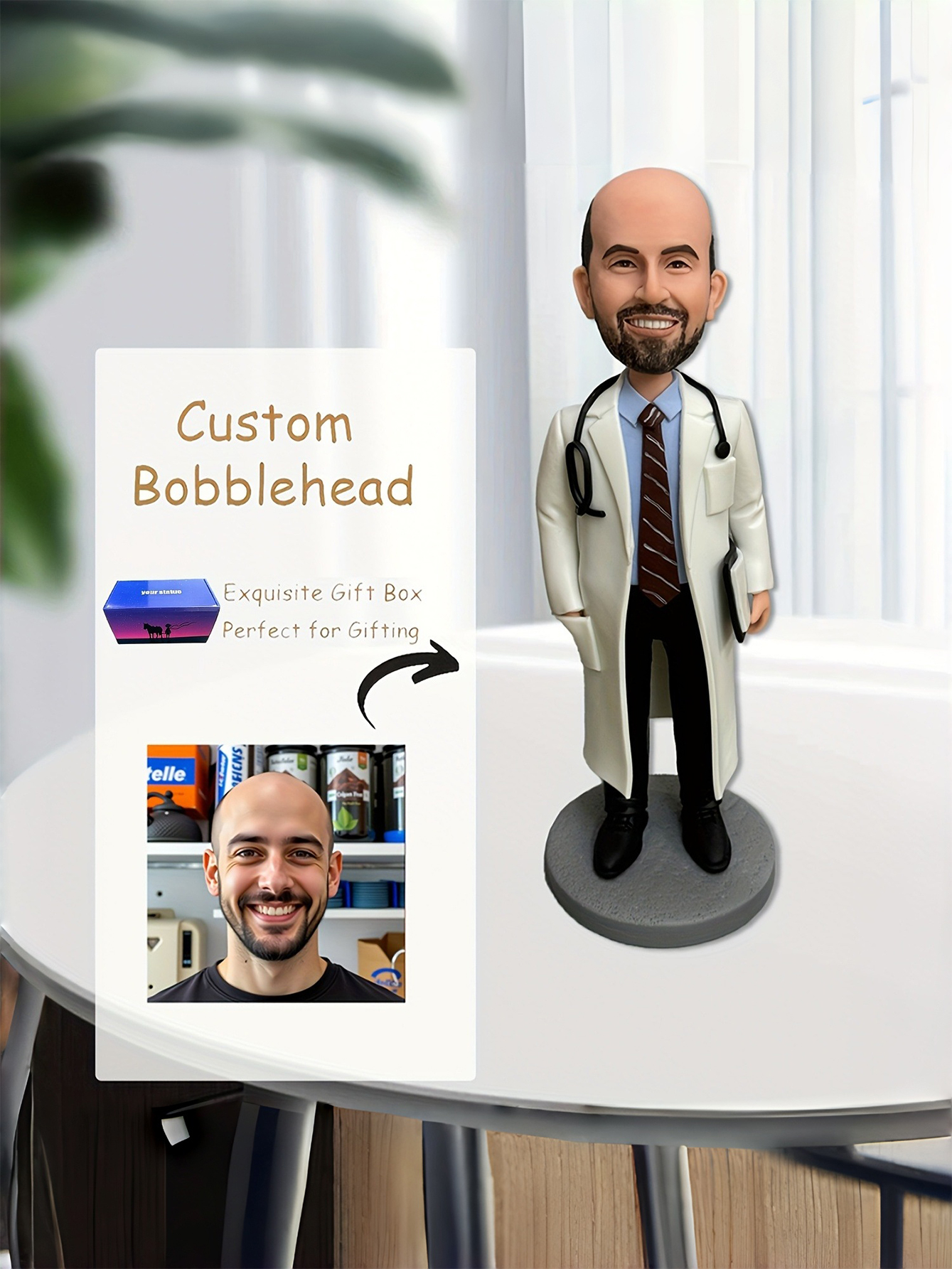 Custom Doctor Clay Figurine Gift